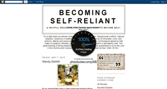 Desktop Screenshot of becomingselfreliantblog.blogspot.com