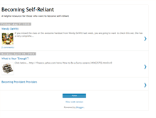 Tablet Screenshot of becomingselfreliantblog.blogspot.com