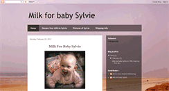 Desktop Screenshot of milkforbabysylvie.blogspot.com