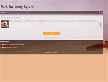 Tablet Screenshot of milkforbabysylvie.blogspot.com