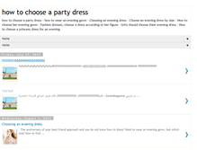 Tablet Screenshot of how-to-choose-a-party-dress.blogspot.com