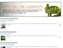 Tablet Screenshot of dontkillthechameleon.blogspot.com