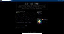 Desktop Screenshot of end-times-watch.blogspot.com