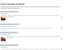 Tablet Screenshot of cincominutosenmarte.blogspot.com