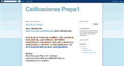 Desktop Screenshot of calificacionesprepa1.blogspot.com