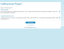 Tablet Screenshot of calificacionesprepa1.blogspot.com