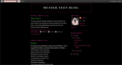 Desktop Screenshot of musserteenblog.blogspot.com