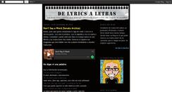 Desktop Screenshot of de-lyrics-a-letras.blogspot.com