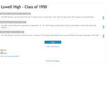 Tablet Screenshot of lowellhigh-classof1950.blogspot.com