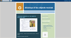 Desktop Screenshot of dissenyaelteuobjectereciclat.blogspot.com