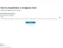Tablet Screenshot of howtoreupholsterawingbackchair.blogspot.com