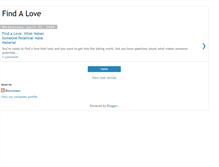 Tablet Screenshot of find-a-love.blogspot.com