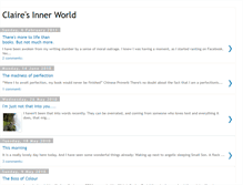 Tablet Screenshot of clairesinnerworld.blogspot.com
