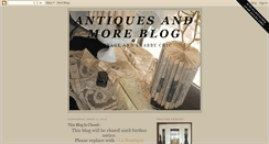 Desktop Screenshot of antiquesmoreblog.blogspot.com