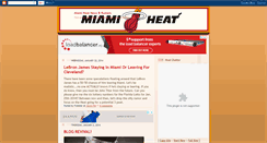 Desktop Screenshot of miamiheatnews.blogspot.com