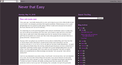 Desktop Screenshot of neverthateasy.blogspot.com