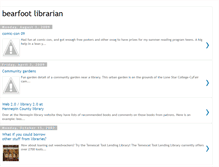 Tablet Screenshot of bearfootlibrarian.blogspot.com