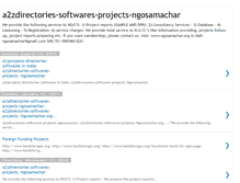 Tablet Screenshot of a2zdirectories-softwares-projects.blogspot.com
