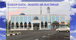 Desktop Screenshot of masjid-arraudhah99.blogspot.com