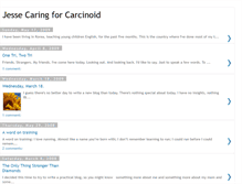 Tablet Screenshot of jessecaringforcarcinoid.blogspot.com