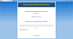 Desktop Screenshot of iran2009presidentialelection.blogspot.com