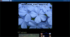 Desktop Screenshot of mundaneandmagical.blogspot.com