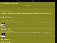 Tablet Screenshot of genocideforjesus.blogspot.com