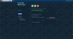 Desktop Screenshot of frommymindseye1.blogspot.com