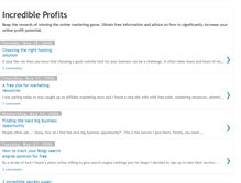 Tablet Screenshot of incredible-profits.blogspot.com