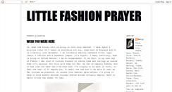 Desktop Screenshot of littlefashionprayer.blogspot.com