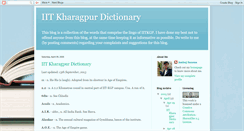 Desktop Screenshot of ambujsaxena-iitkgp-dictionary.blogspot.com