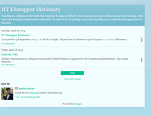 Tablet Screenshot of ambujsaxena-iitkgp-dictionary.blogspot.com