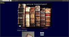 Desktop Screenshot of bibliofiilintunnustukset.blogspot.com