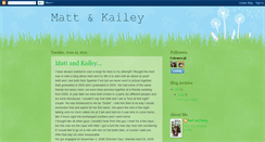 Desktop Screenshot of mattandkailey.blogspot.com