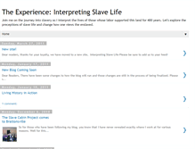 Tablet Screenshot of interpretingslavelife.blogspot.com