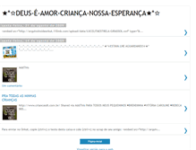 Tablet Screenshot of deus-e-amor-crianca-esperanca.blogspot.com