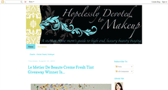 Desktop Screenshot of hopelesslydevotedtomakeup.blogspot.com