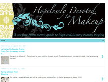 Tablet Screenshot of hopelesslydevotedtomakeup.blogspot.com