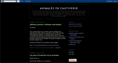 Desktop Screenshot of animalesencautiverio.blogspot.com