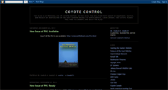 Desktop Screenshot of coyotecontrol.blogspot.com