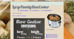 Desktop Screenshot of largefamilyslowcooker.blogspot.com