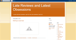 Desktop Screenshot of latereviews.blogspot.com