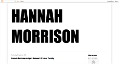 Desktop Screenshot of hannahmorrison.blogspot.com