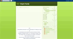 Desktop Screenshot of gopinfamily.blogspot.com