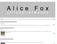 Tablet Screenshot of alicefox-textiles.blogspot.com