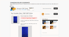 Desktop Screenshot of canadiansolarclearance.blogspot.com