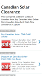 Mobile Screenshot of canadiansolarclearance.blogspot.com