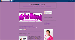 Desktop Screenshot of lionesspreneur.blogspot.com