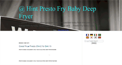 Desktop Screenshot of hintprestofrybabydeepfryer.blogspot.com