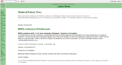 Desktop Screenshot of medievalpotterynews.blogspot.com